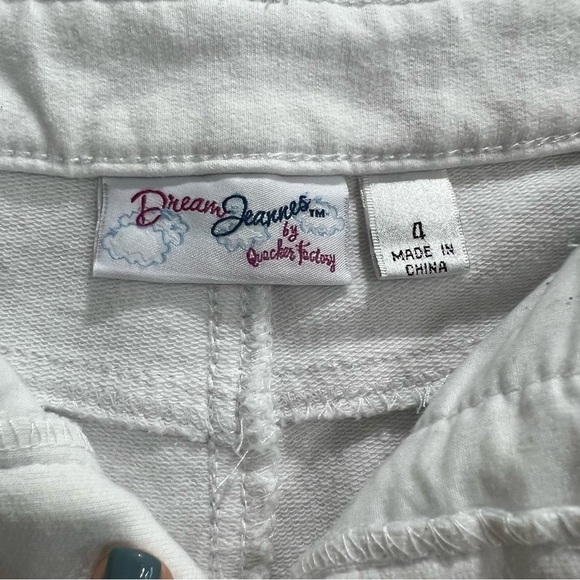 Dream Jeannes By Quacker Factory Cropped Capri Pants Jeans Size 4 White - Picture 3 of 8